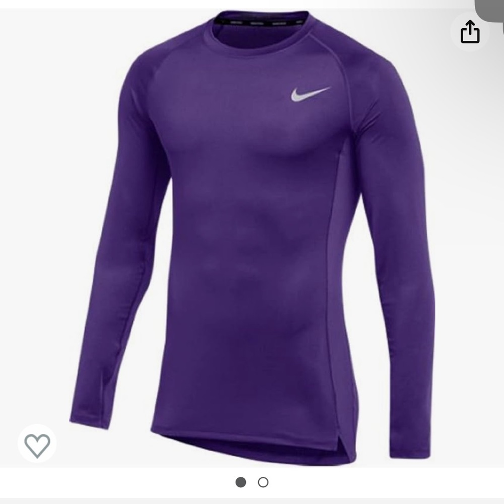 Men’s purple long sleeve compression shirt